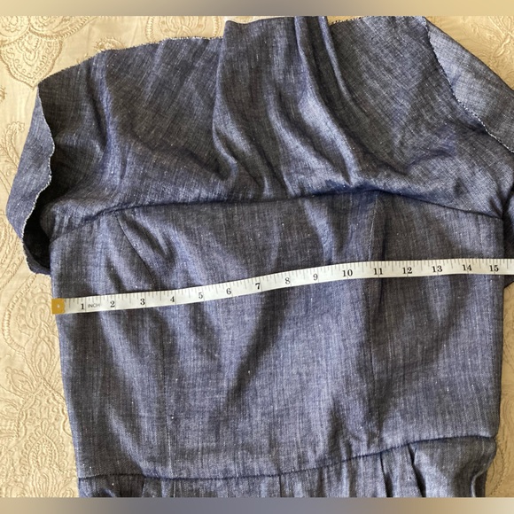 Milly Denim Blue Strapless Jumpsuit - Picture 6 of 10